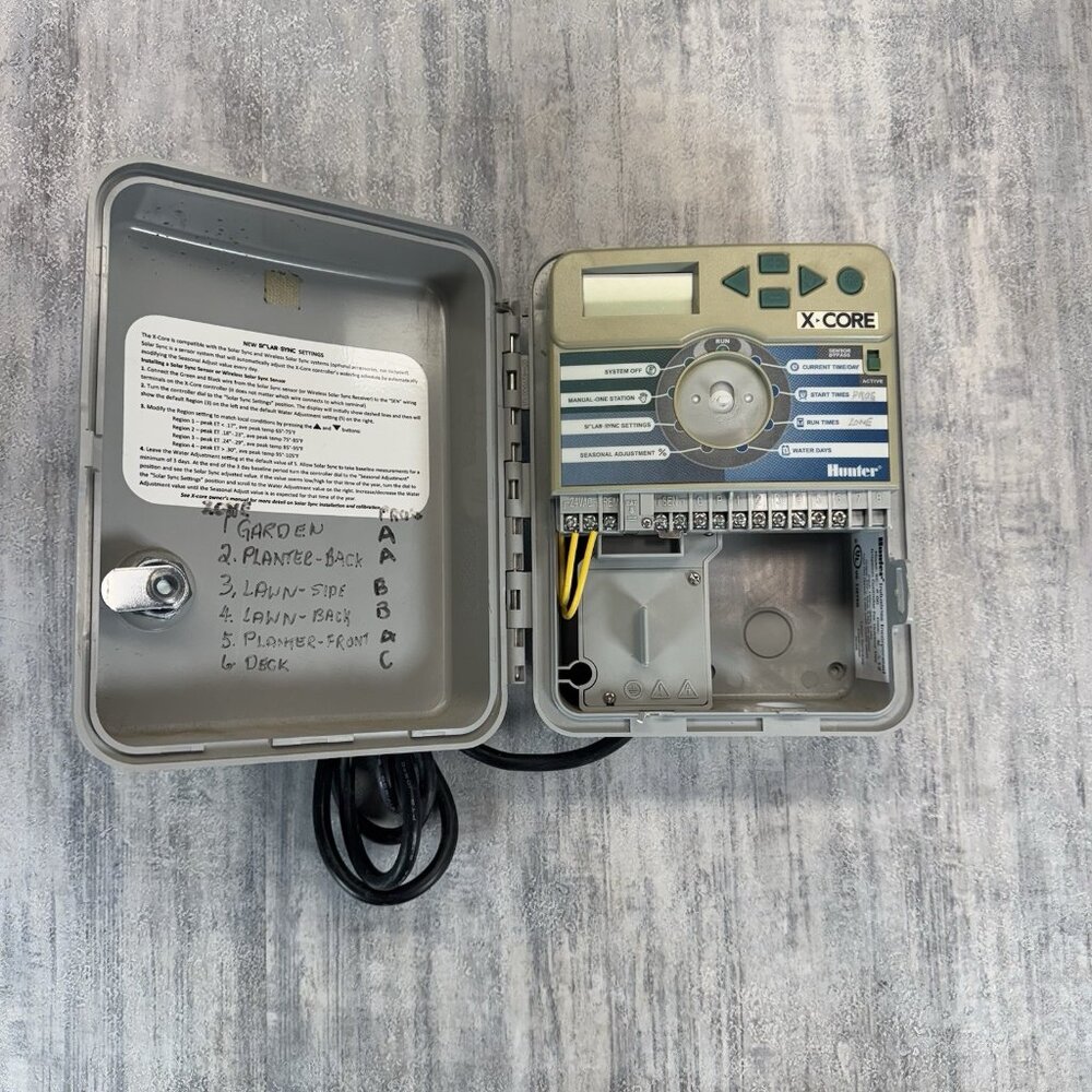 Hunter XC600 6-Station Irrigation Controller - Indoor-outdoor Sprinkler Read Des